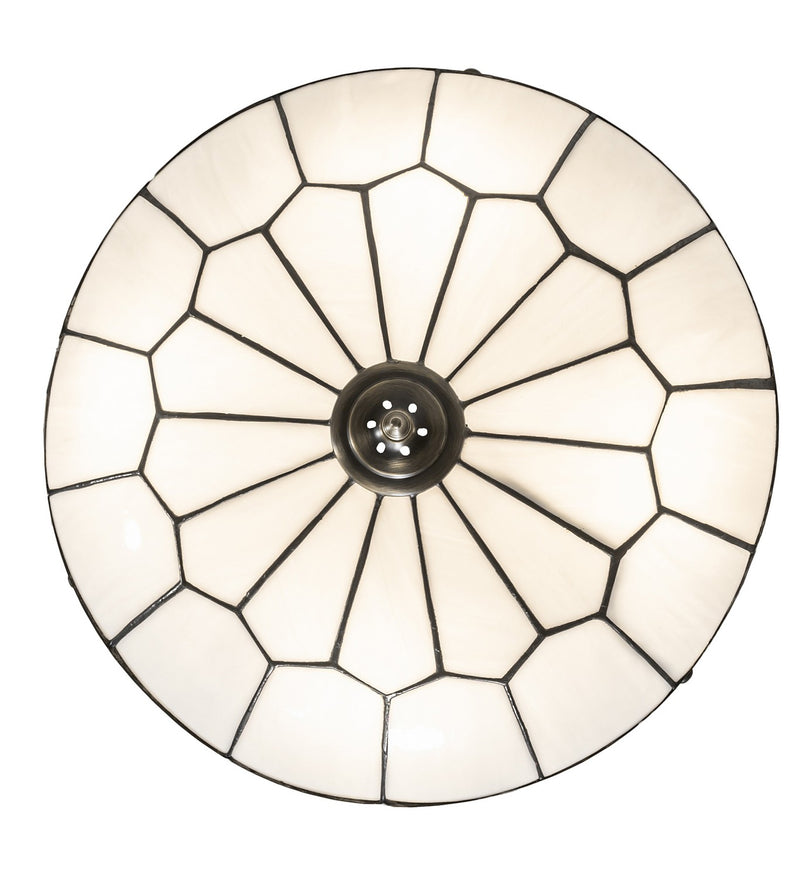 Meyda Tiffany 281066 Four Light Semi-Flushmount, Weathered Antique Brass