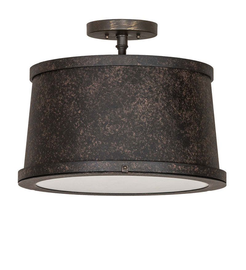 Meyda Tiffany 281618 Three Light Semi-Flushmount, Coffee Bean
