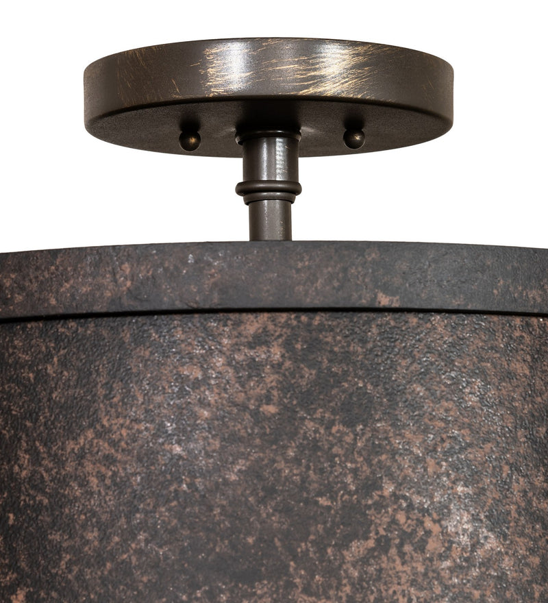 Meyda Tiffany 281618 Three Light Semi-Flushmount, Coffee Bean
