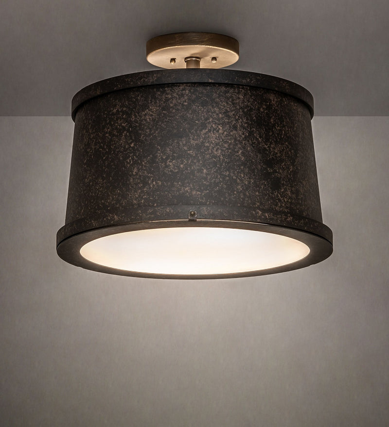 Meyda Tiffany 281618 Three Light Semi-Flushmount, Coffee Bean