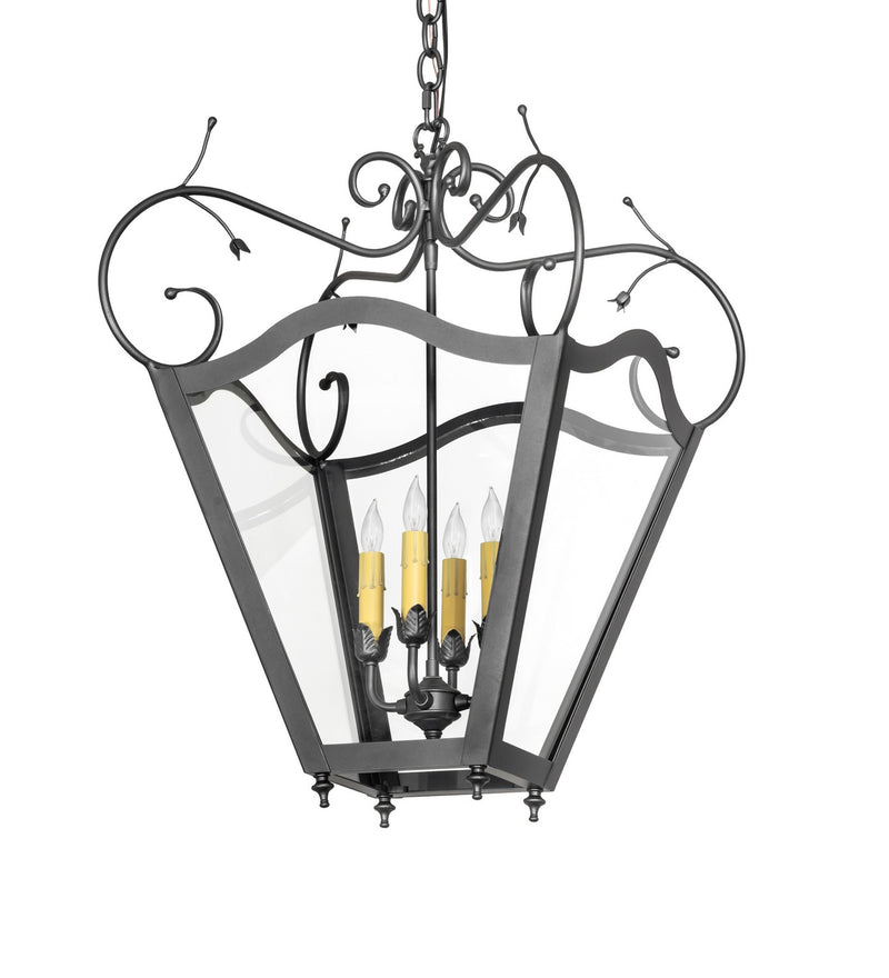 Meyda Tiffany 282054 Four Light Pendant, Wrought Iron