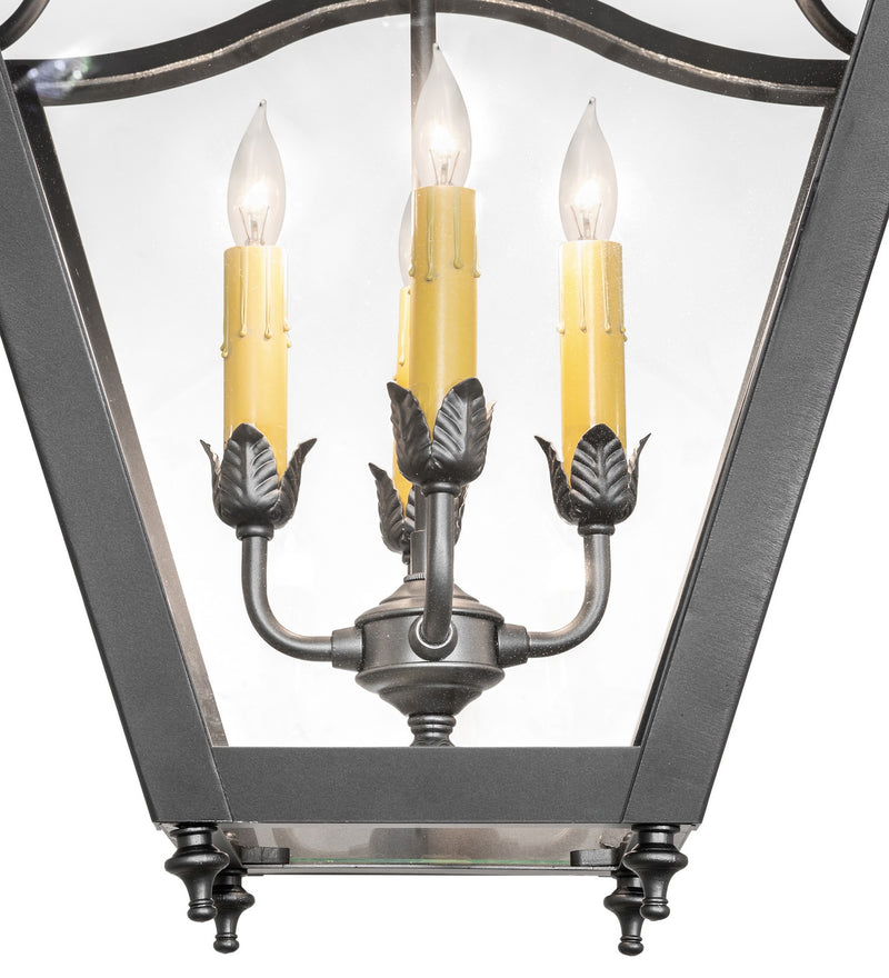 Meyda Tiffany 282054 Four Light Pendant, Wrought Iron