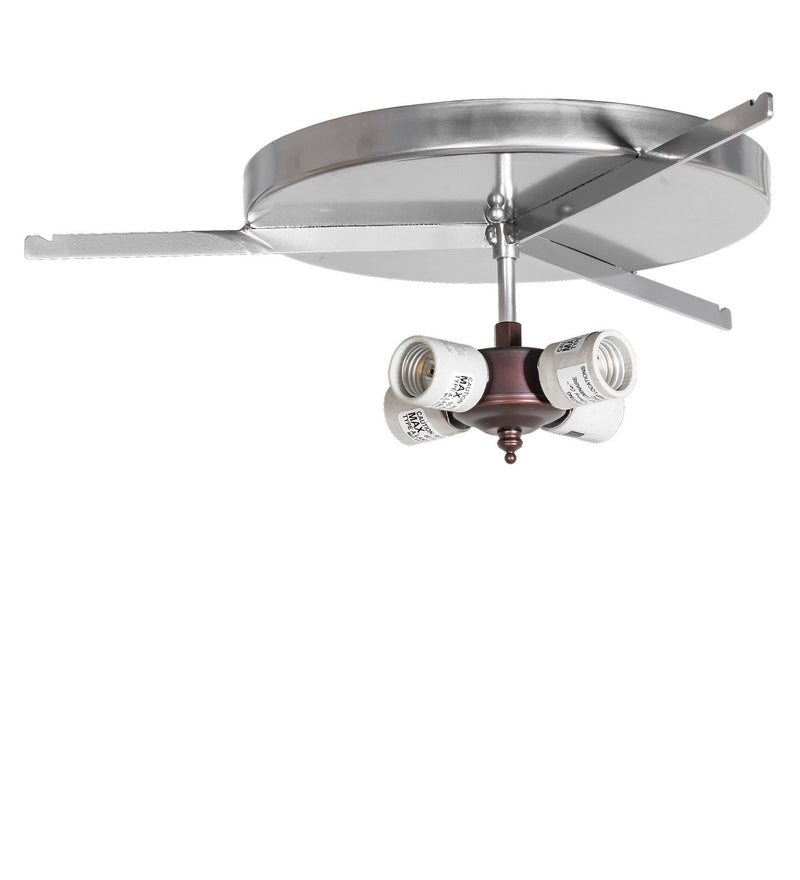 Meyda Tiffany 282282 Four Light Flushmount, Extreme Chrome