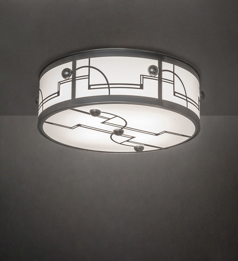 Meyda Tiffany 282282 Four Light Flushmount, Extreme Chrome
