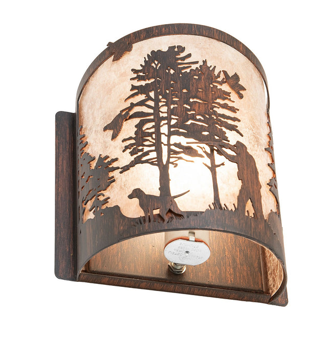 Meyda Tiffany 282674 One Light Wall Sconce, Driftwood Brown