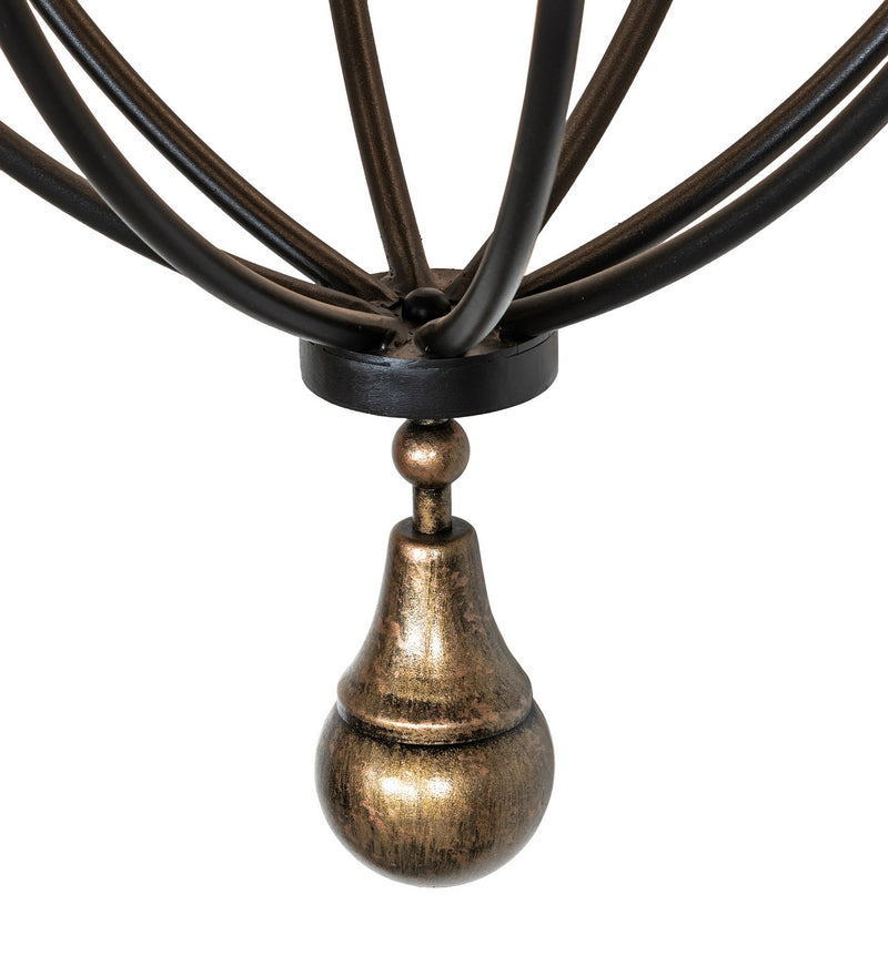 Meyda Tiffany 283052 12 Light Chandelier, Textured Black & Brushed Gold