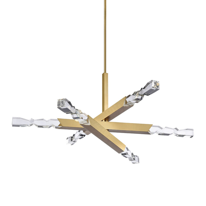 Zeev Lighting CD11341-LED-6-2x2-AGB LED Chandelier, Aged Brass