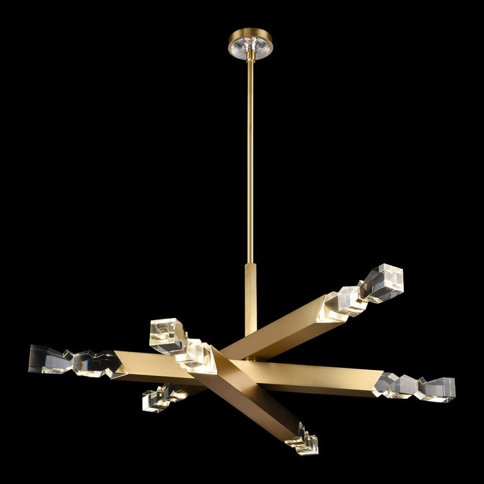 Zeev Lighting CD11349-LED-6-3x3-AGB LED Chandelier, Aged Brass
