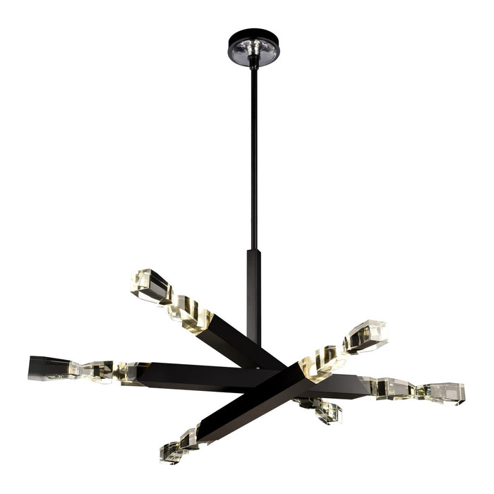 Zeev Lighting CD11352-LED-6-3x3-SBB LED Chandelier, Satin Brushed Black