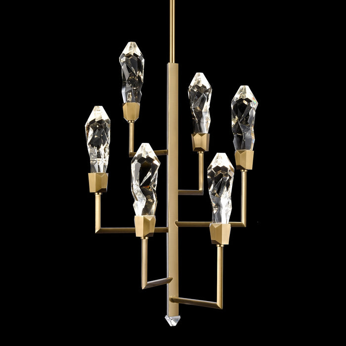 Zeev Lighting CD11425-LED-7-AGB LED Chandelier, Aged Brass