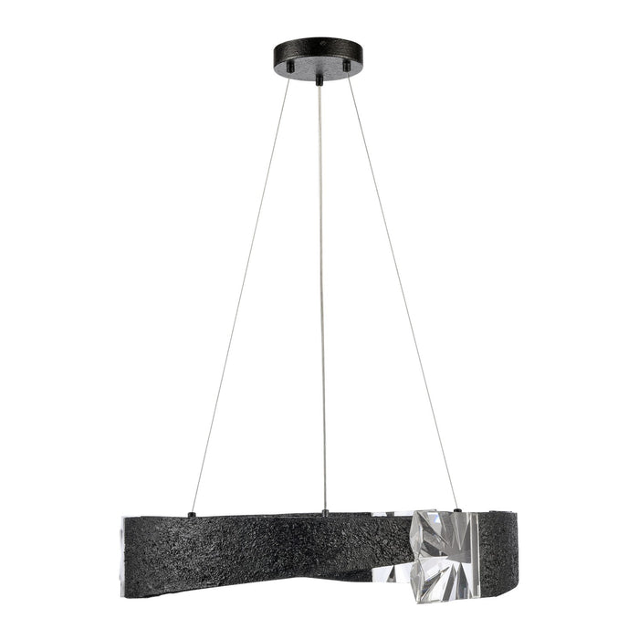 Zeev Lighting CD11608-LED-3-25-TMBK LED Chandelier, Textured Matte Black