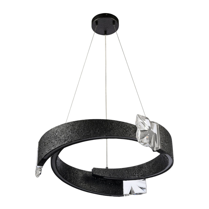 Zeev Lighting CD11608-LED-3-25-TMBK LED Chandelier, Textured Matte Black