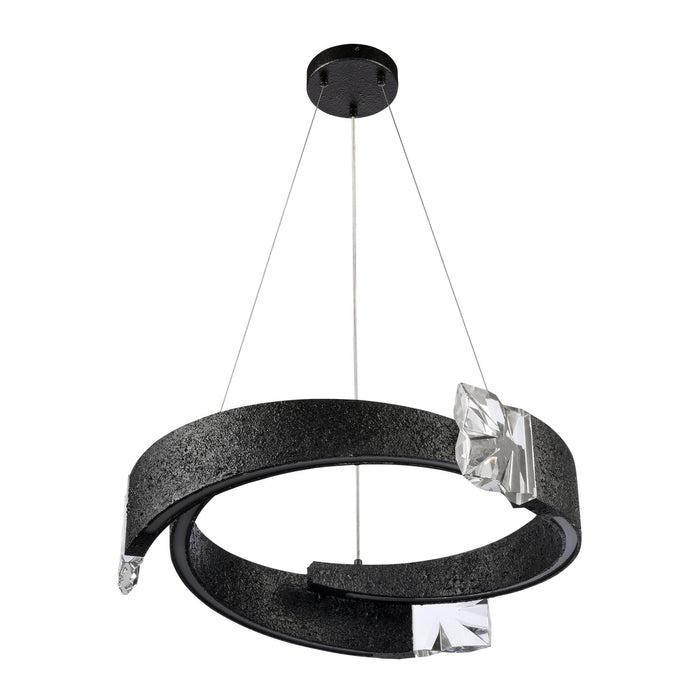 Zeev Lighting CD11608-LED-3-25-TMBK LED Chandelier, Textured Matte Black