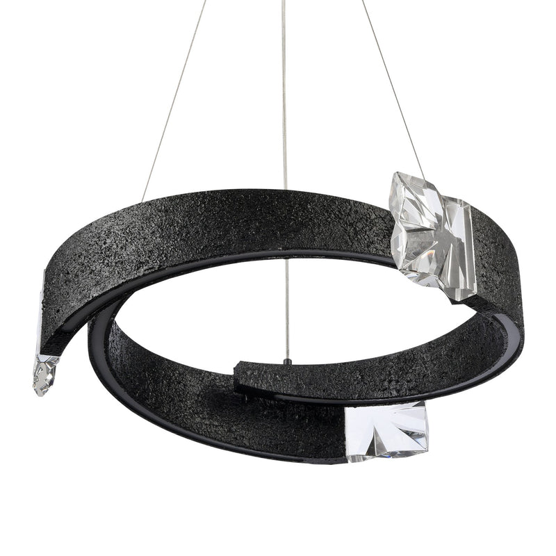 Zeev Lighting CD11608-LED-3-25-TMBK LED Chandelier, Textured Matte Black