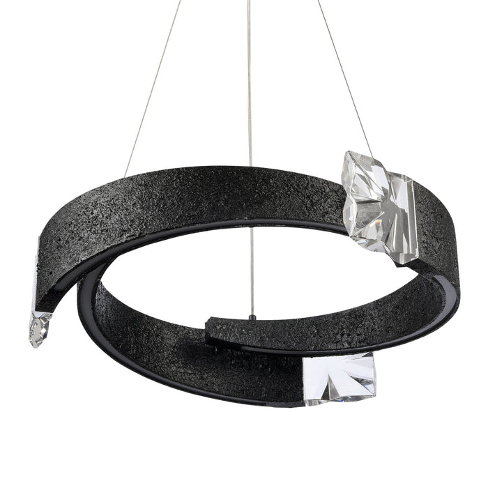 Zeev Lighting CD11608-LED-3-25-TMBK LED Chandelier, Textured Matte Black