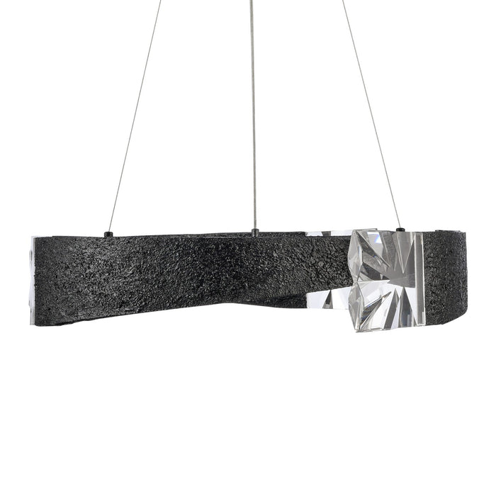 Zeev Lighting CD11608-LED-3-25-TMBK LED Chandelier, Textured Matte Black