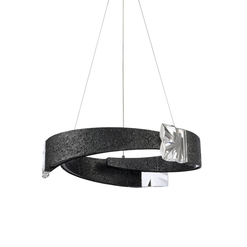 Zeev Lighting CD11608-LED-3-25-TMBK LED Chandelier, Textured Matte Black