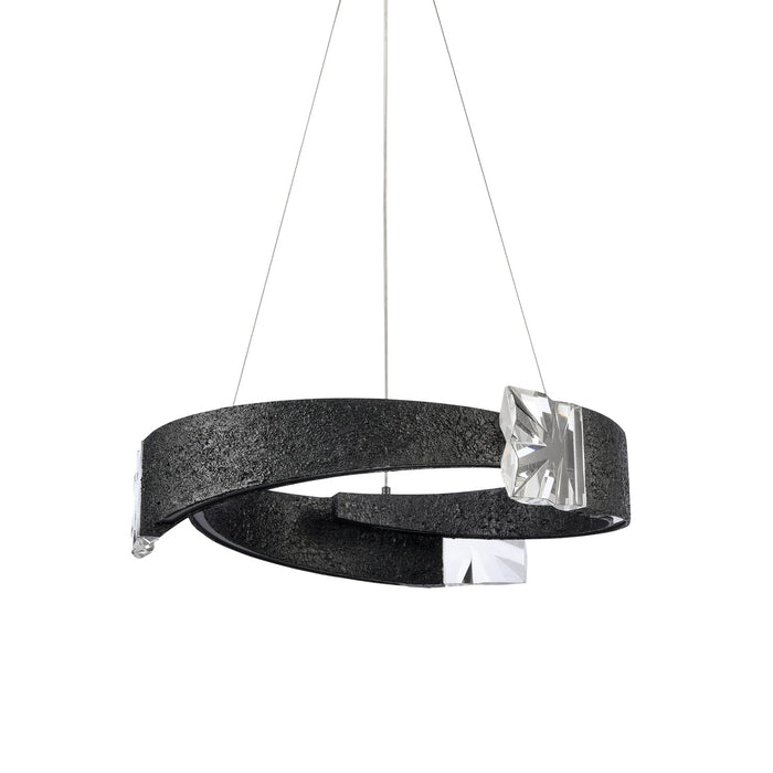 Zeev Lighting CD11608-LED-3-25-TMBK LED Chandelier, Textured Matte Black
