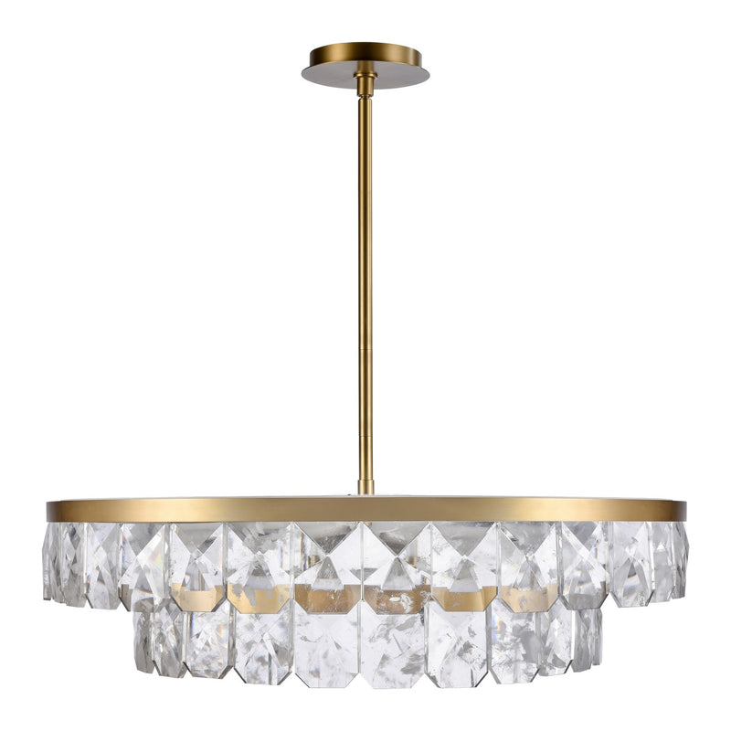 Zeev Lighting CD11810-LED-T2-44-AGB LED Chandelier, Aged Brass