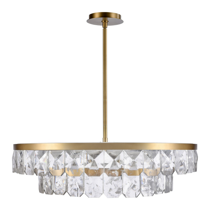 Zeev Lighting CD11810-LED-T2-44-AGB LED Chandelier, Aged Brass