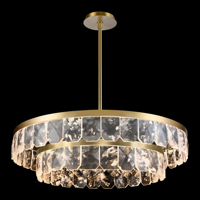 Zeev Lighting CD11810-LED-T2-44-AGB LED Chandelier, Aged Brass