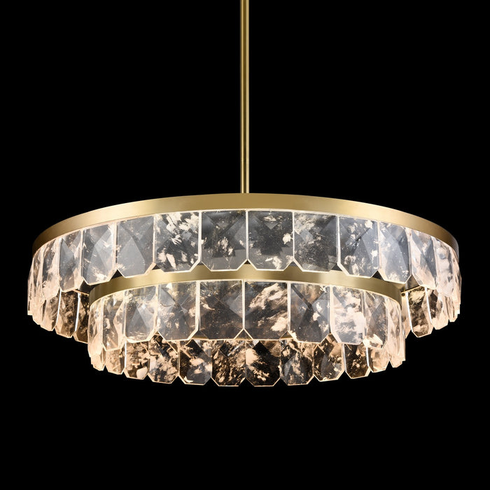 Zeev Lighting CD11810-LED-T2-44-AGB LED Chandelier, Aged Brass