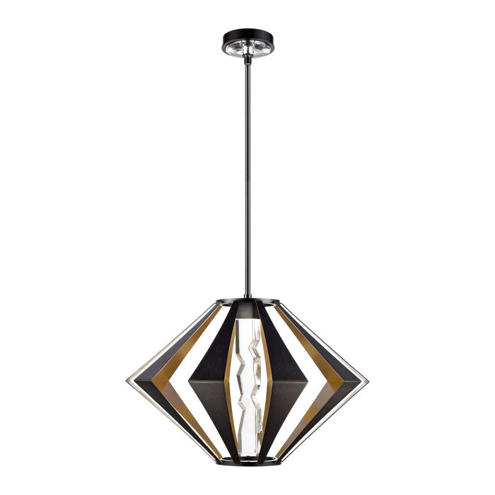 Zeev Lighting EP11371-LED-1-2x2-SBB+AGB LED Outdoor Pendant, Satin Brushed Black