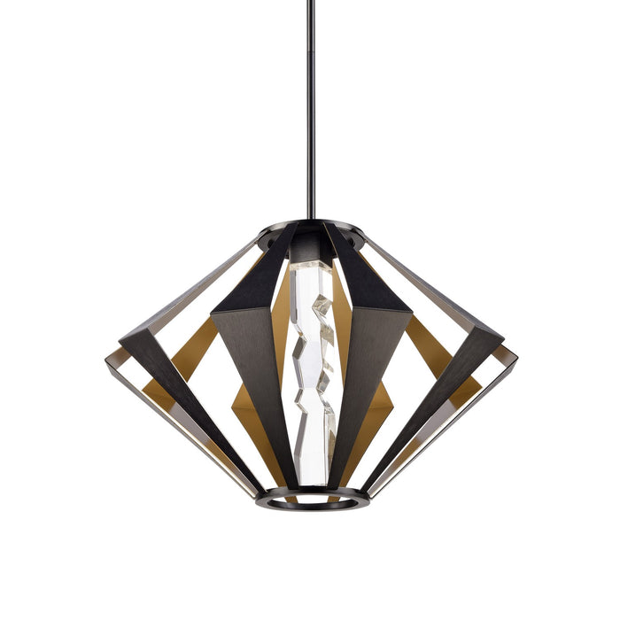 Zeev Lighting EP11371-LED-1-2x2-SBB+AGB LED Outdoor Pendant, Satin Brushed Black
