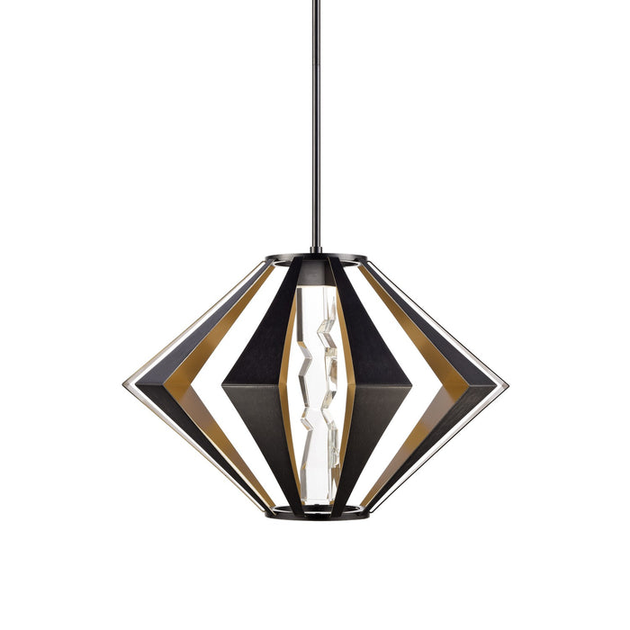 Zeev Lighting EP11371-LED-1-2x2-SBB+AGB LED Outdoor Pendant, Satin Brushed Black