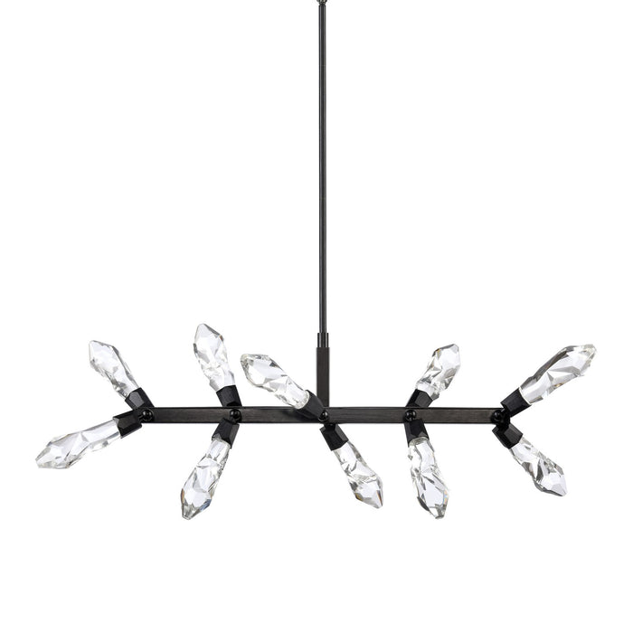 Zeev Lighting PL11415-LED-10-SBB LED Linear Pendant, Satin Brushed Black