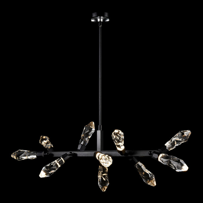 Zeev Lighting PL11415-LED-10-SBB LED Linear Pendant, Satin Brushed Black