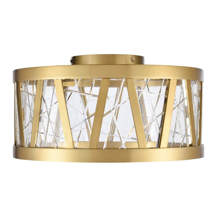Zeev Lighting SF11516-LED-AGB LED Semi-Flush Mount, Aged Brass