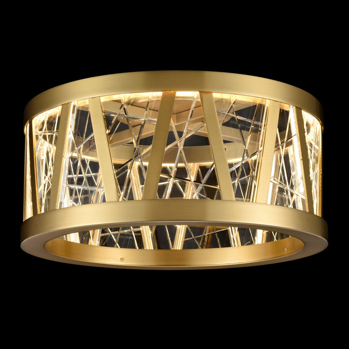 Zeev Lighting SF11516-LED-AGB LED Semi-Flush Mount, Aged Brass