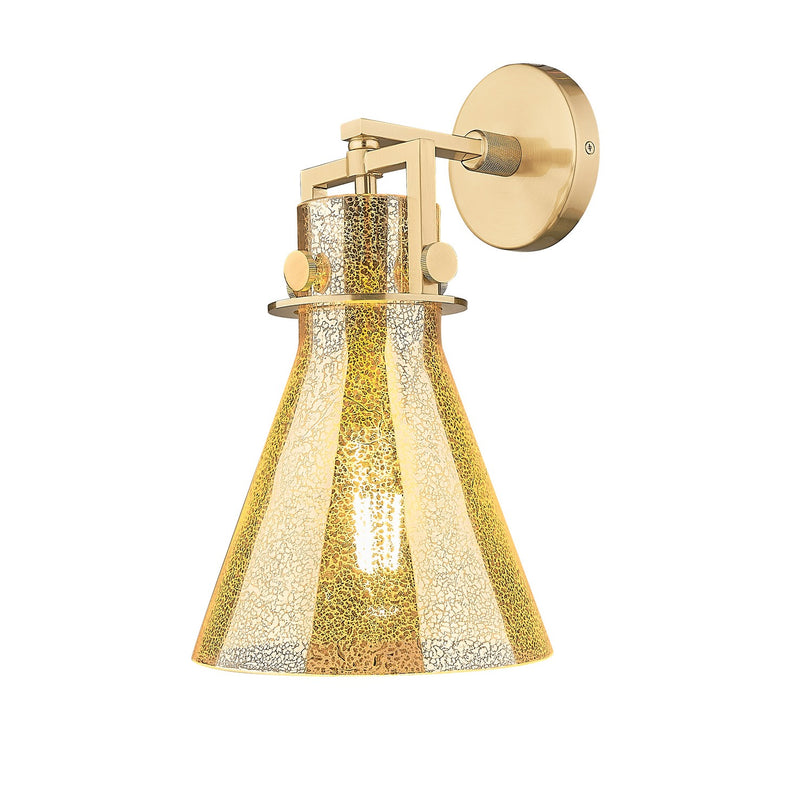 Innovations 411-1W-CB-G411-8ME One Light Wall Sconce, Champagne Bronze