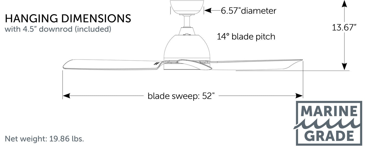 Fanimation FP6750DZM 52" Ceiling Fan, Dark Bronze