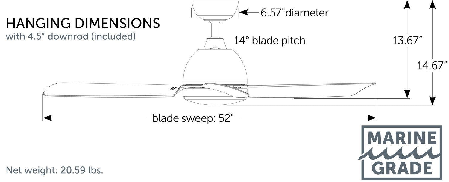 Fanimation FP6752DZM 52" Ceiling Fan, Dark Bronze