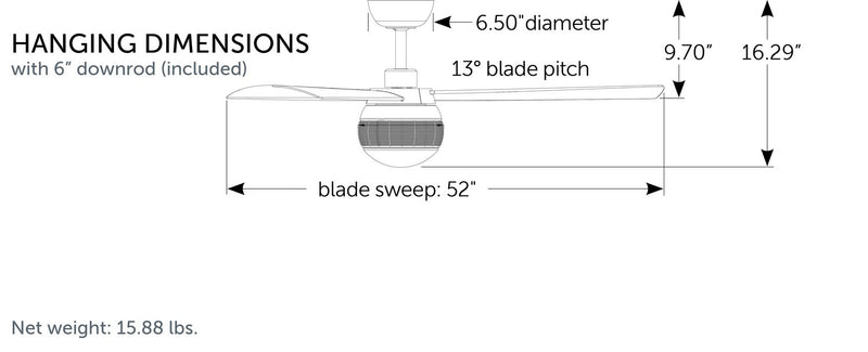 Fanimation FP6837MW 52" Ceiling Fan, Matte White
