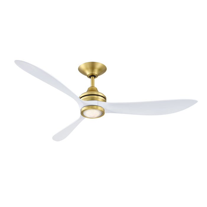 Fanimation FPD6725BSMW 60" Ceiling Fan, Brushed Satin Brass