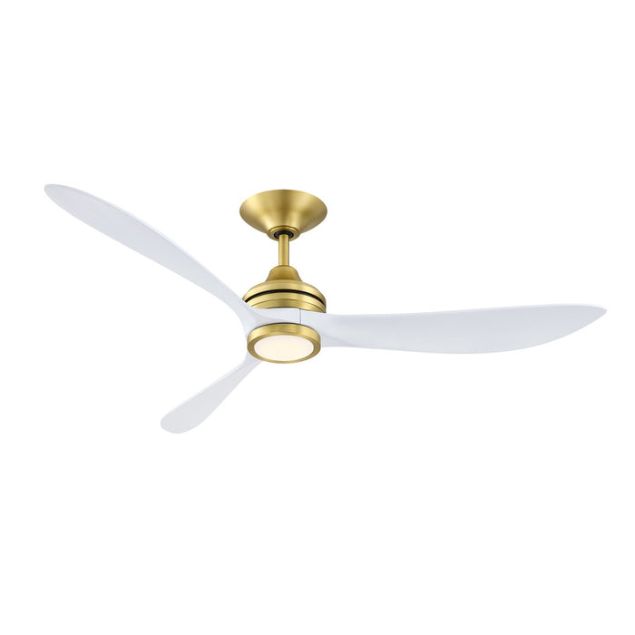 Fanimation FPD6725BSMW 60" Ceiling Fan, Brushed Satin Brass