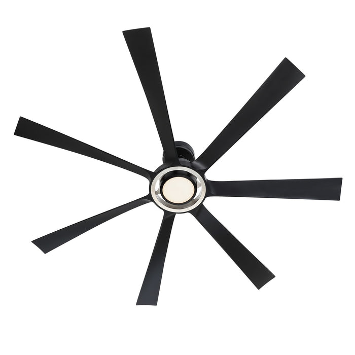 Fanimation FPD7060BLBN 60" Ceiling Fan, Black w/Brushed Nickel