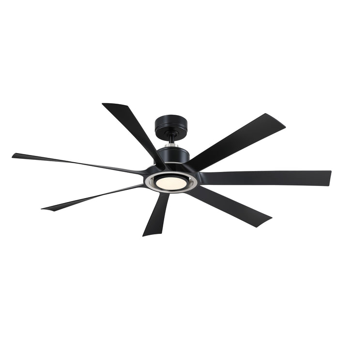 Fanimation FPD7060BLBN 60" Ceiling Fan, Black w/Brushed Nickel