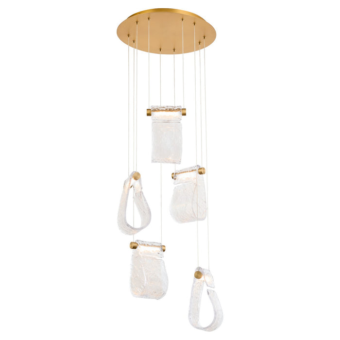 Oxygen 3-6102-40 LED Pendant, Aged Brass