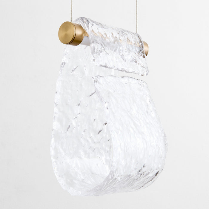Oxygen 3-6102-40 LED Pendant, Aged Brass