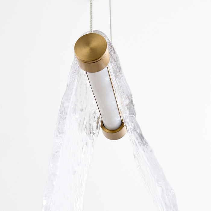 Oxygen 3-6102-40 LED Pendant, Aged Brass