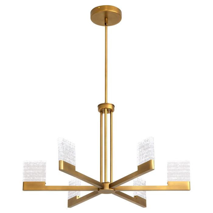 Oxygen 3-650-56 LED Chandelier, Brushed Brass