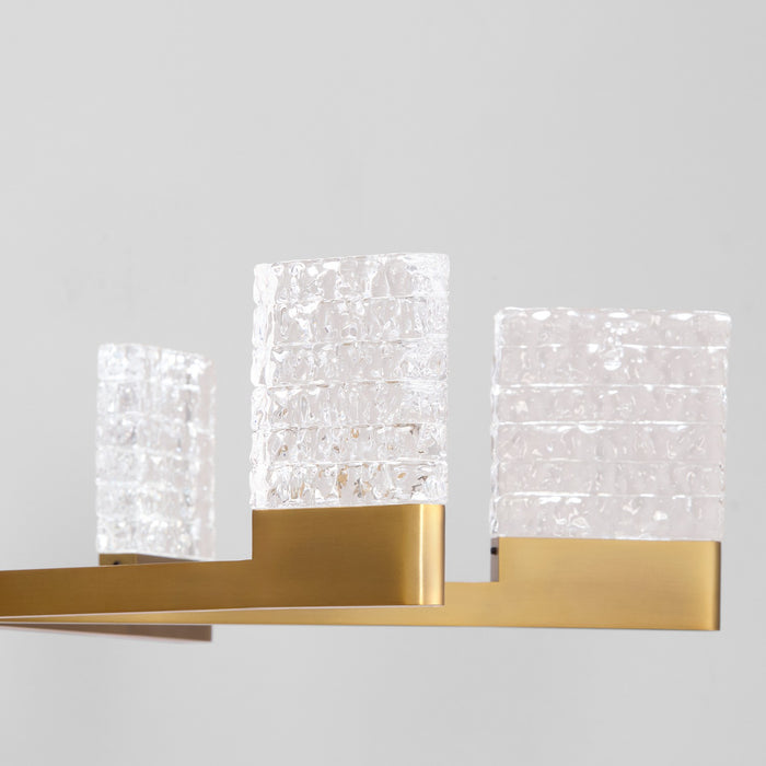 Oxygen 3-650-56 LED Chandelier, Brushed Brass