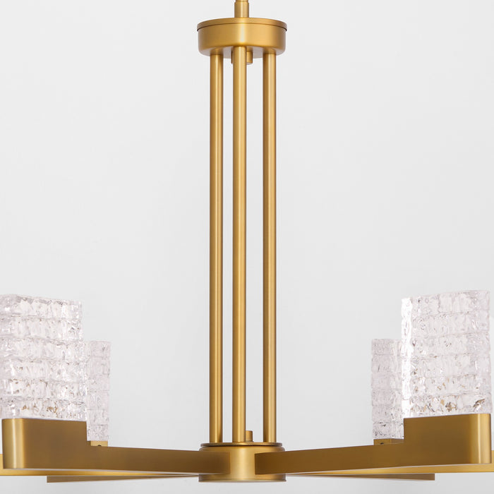 Oxygen 3-650-56 LED Chandelier, Brushed Brass