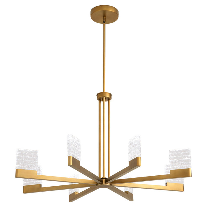 Oxygen 3-651-56 LED Chandelier, Brushed Brass