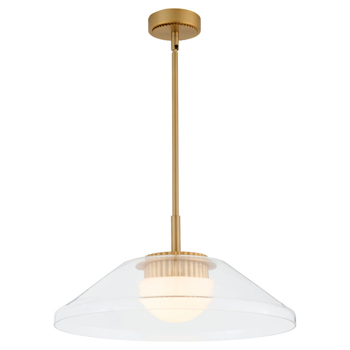 Oxygen 3-659-56 LED Pendant, Brushed Brass