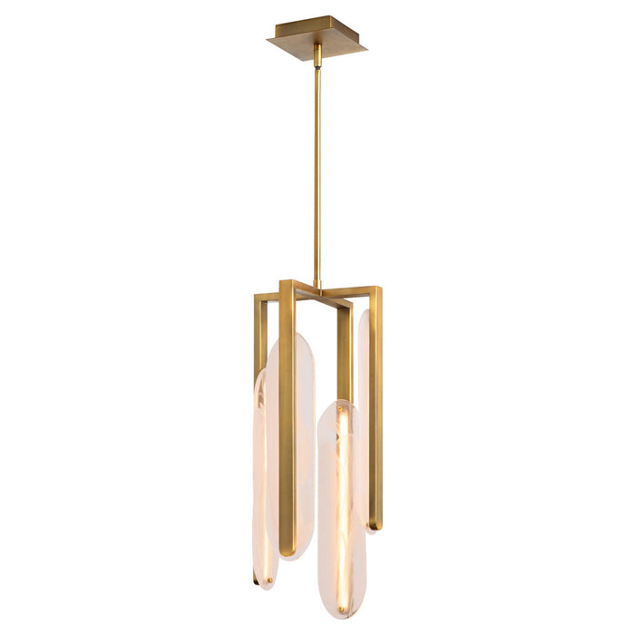 Oxygen 3-8145-56 LED Pendant, Brushed Brass